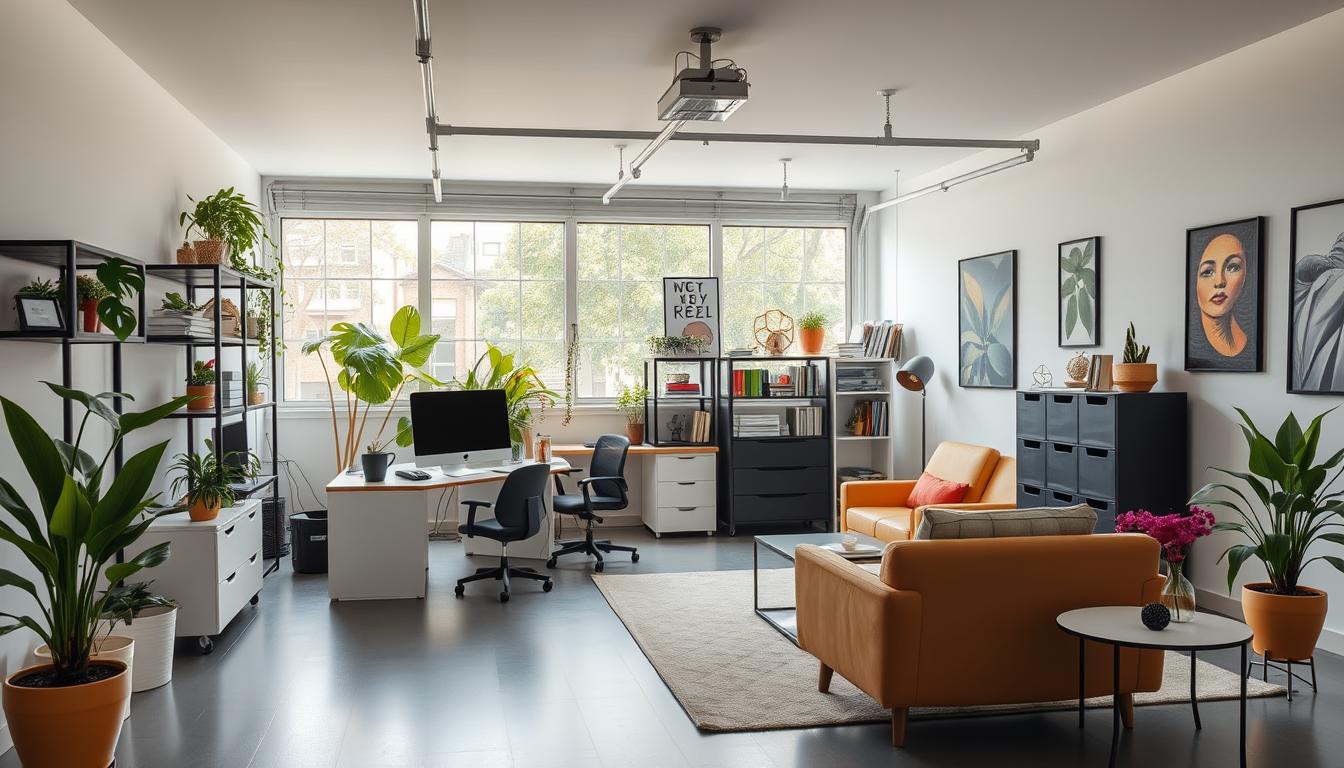 how to convert a garage into an office