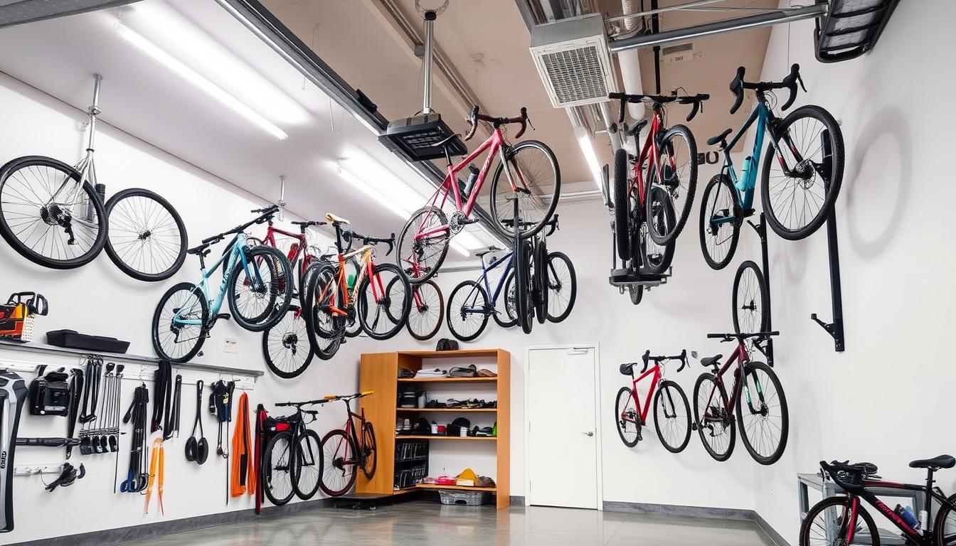 how to hang bikes in garage