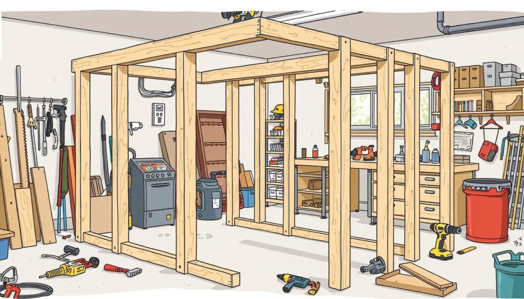 Assembling the shelving frame