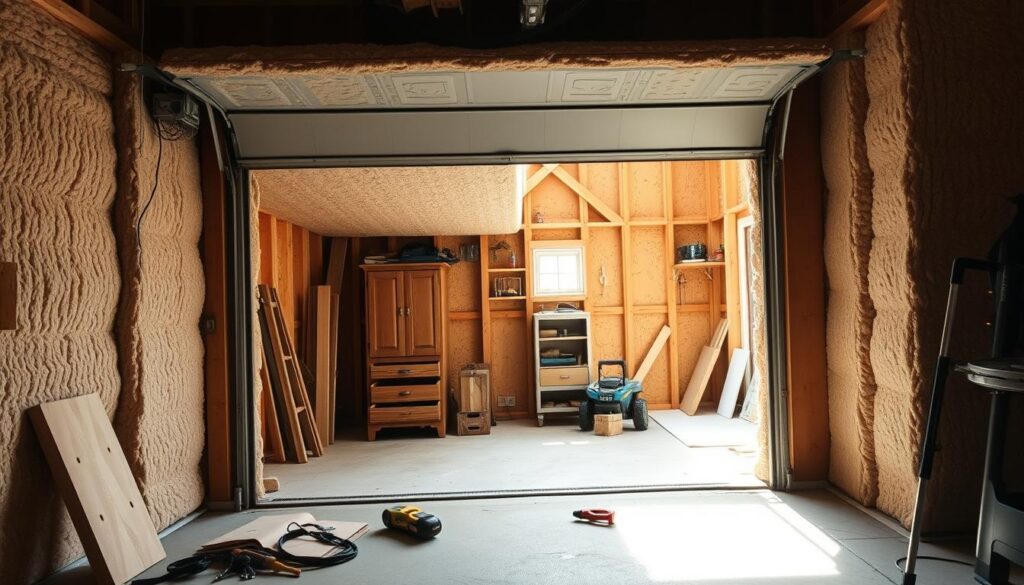 Garage Door Insulation Foam Installation