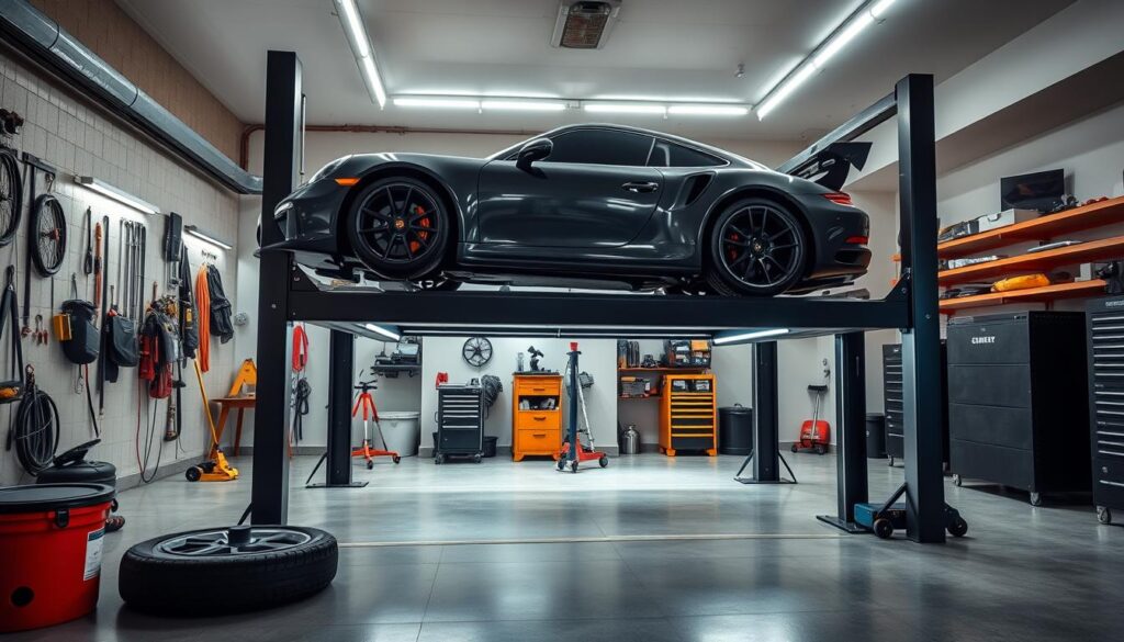 Garage car lift