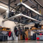 Garage storage lift system motorized