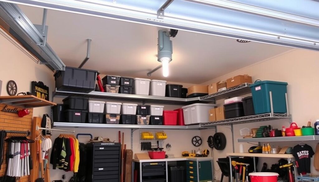 customizing overhead garage storage