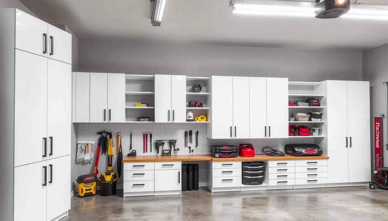 garage cabinets wall