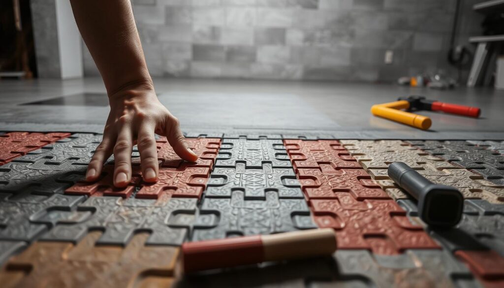 garage floor tiles installation