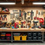 garage tool bench ideas