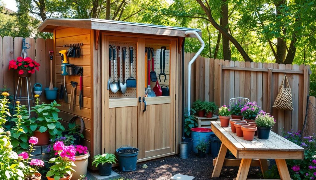 garden tool storage diy