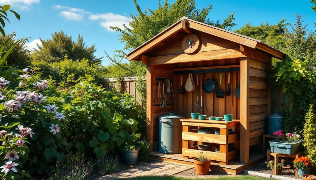 garden tool storage shed