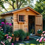 garden tool storage shed