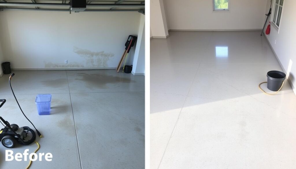 how to deep clean garage floor