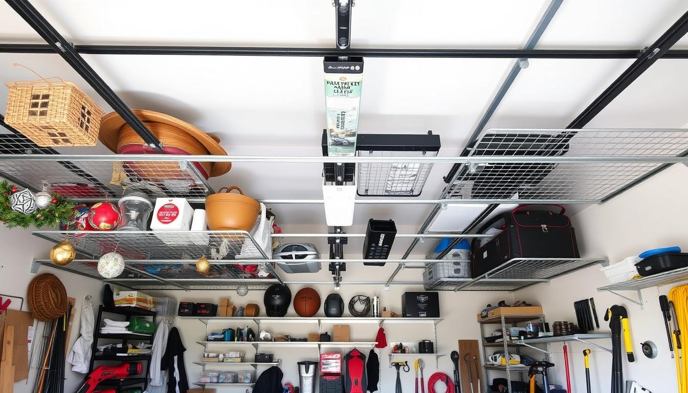 how to install garage ceiling storage