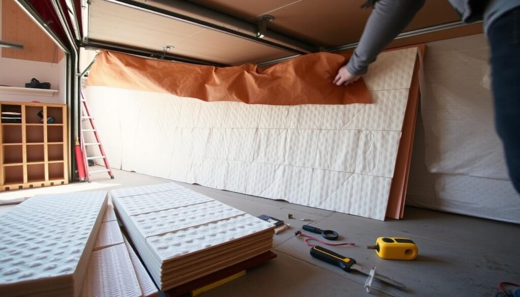 how to insulate garage door panels