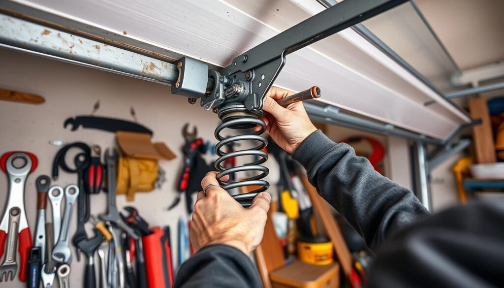 DIY garage door spring replacement