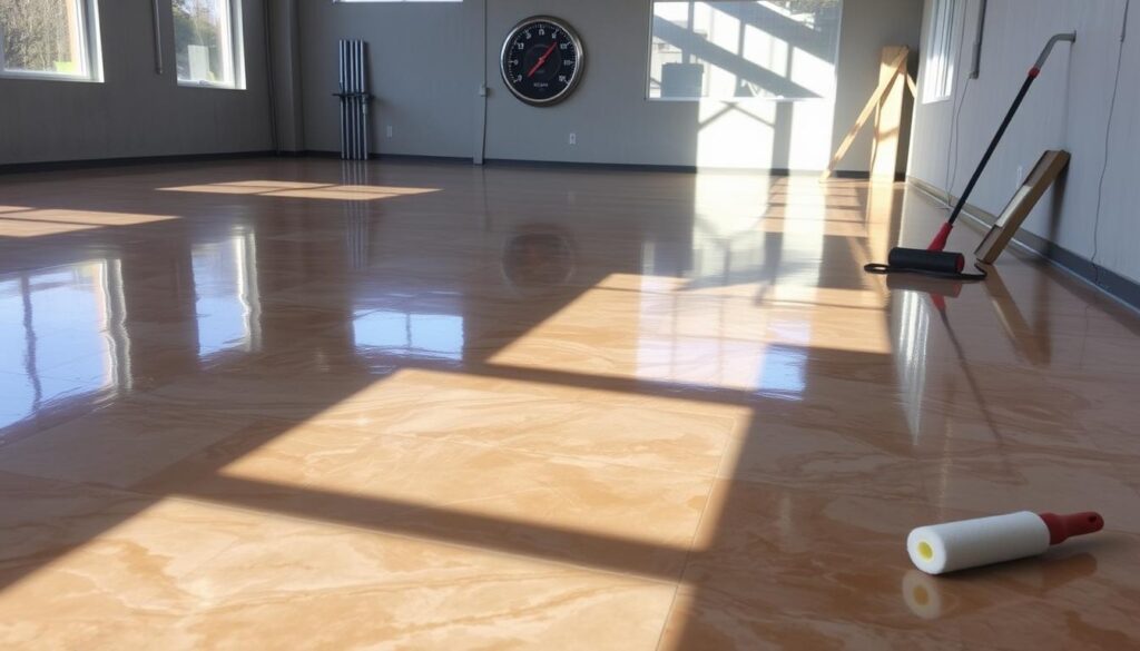 Epoxy concrete floor paint