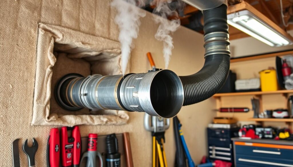 diesel heater exhaust through garage wall