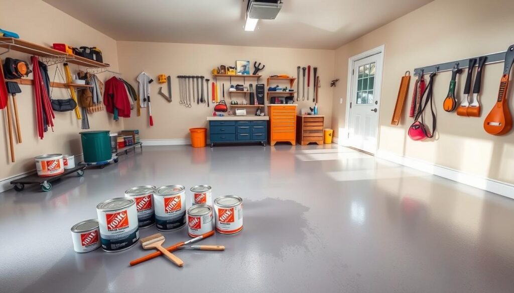 garage floor paint home depot guide