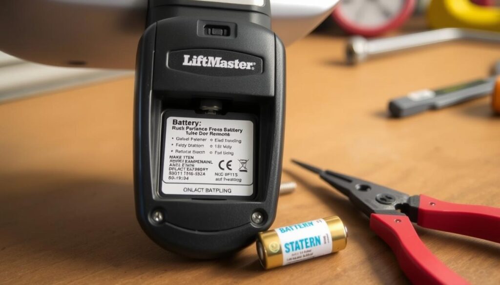 how to change liftmaster garage door opener battery