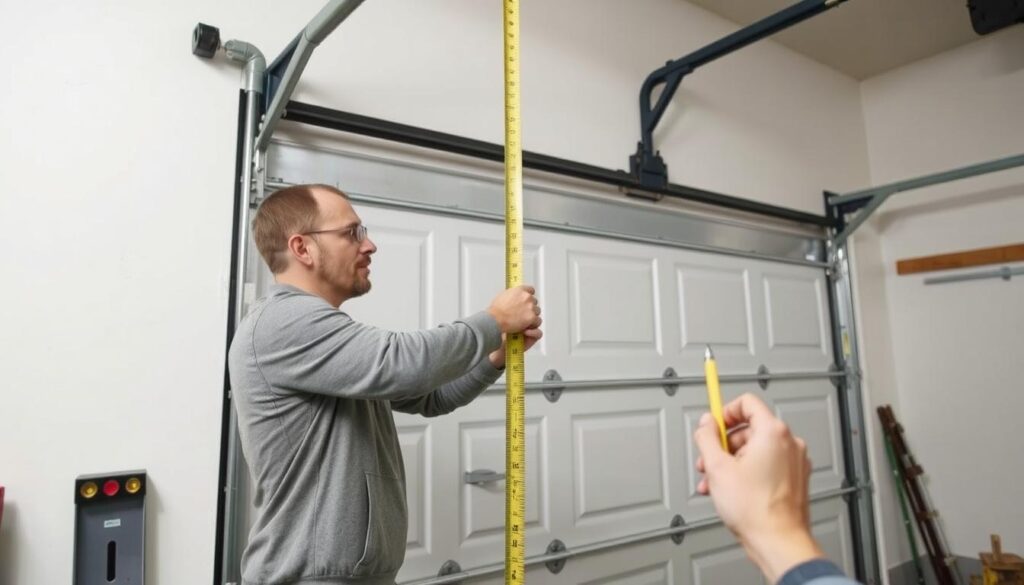 measuring garage door