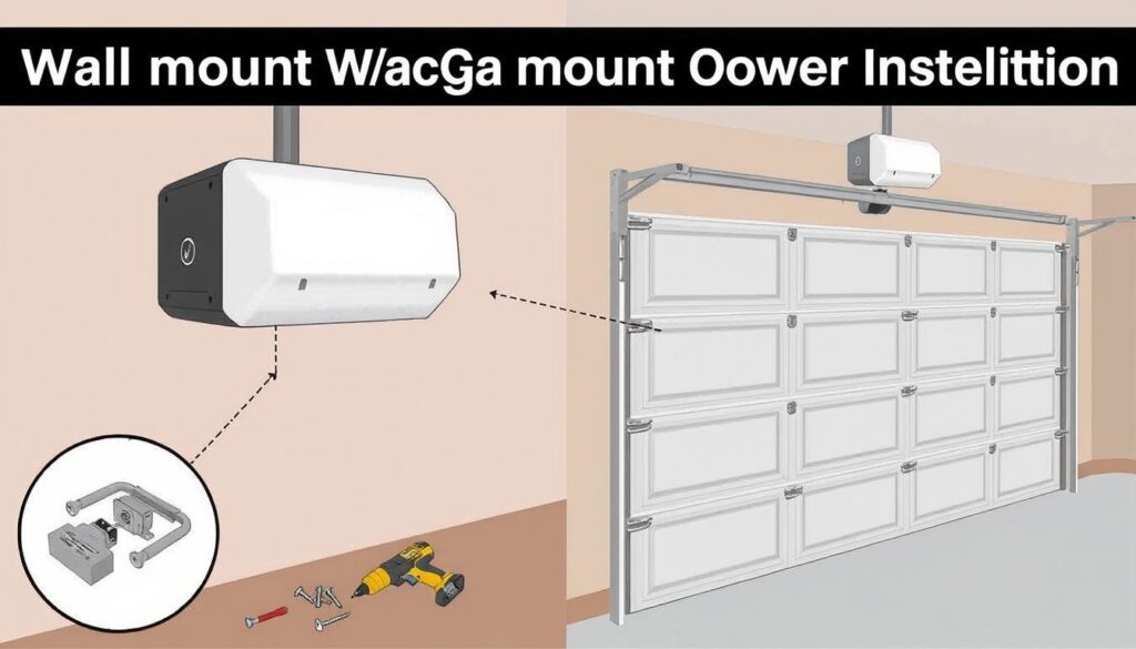 wall mount garage door opener installation