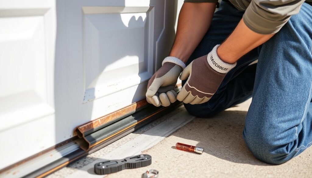 DIY garage door seal replacement