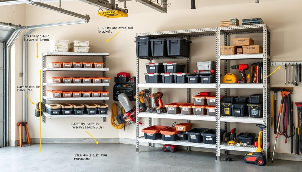 Installation tips for garage shelves