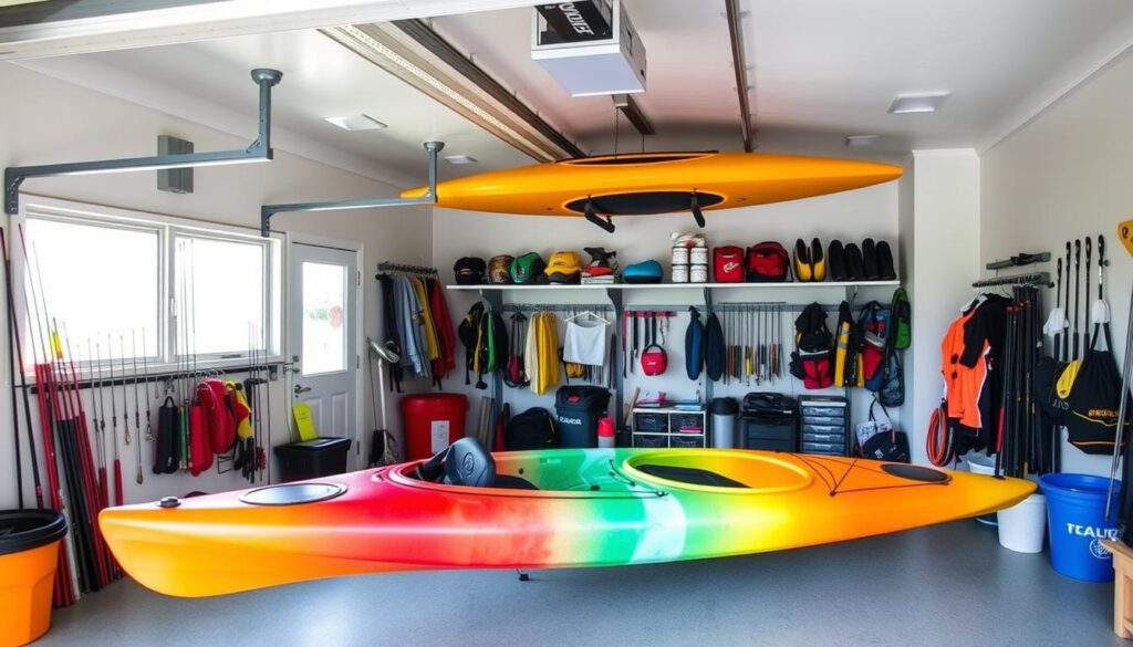 fishing kayak garage storage