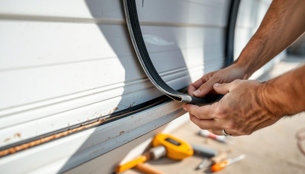 garage door rubber seal replacement