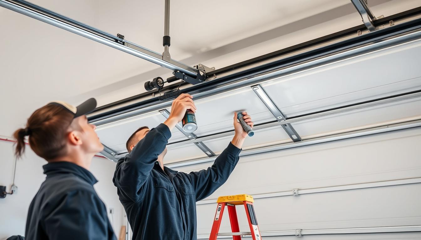 how lubricate garage door