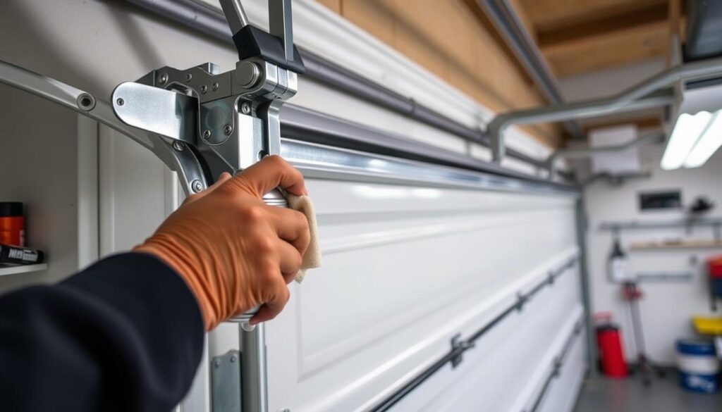 how to lubricate a garage door