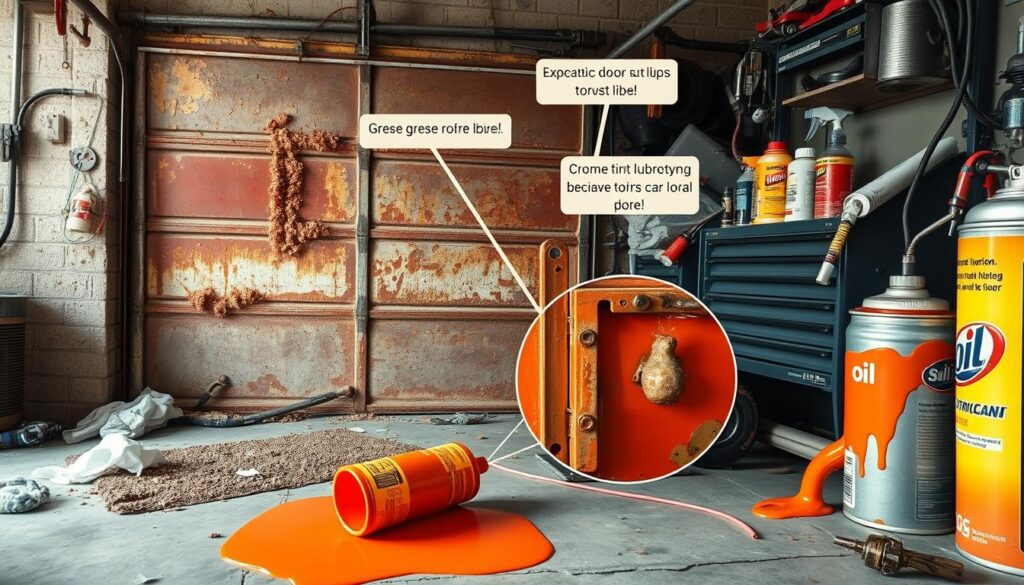 mistakes in garage door lubrication