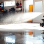 pressure wash garage floor