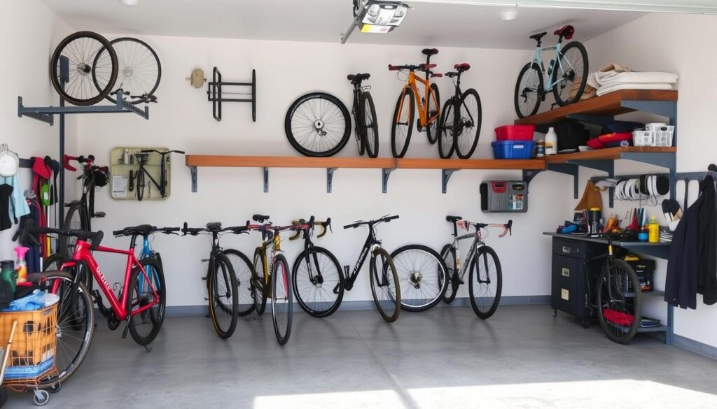 garage organization ideas with bikes